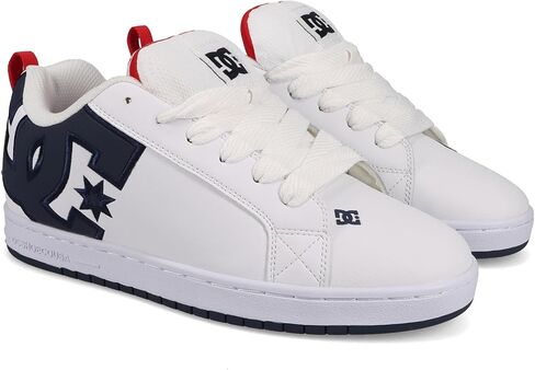 DC Men's Court Graffik Skate Shoe, Black/Blue in Saudi Arabia