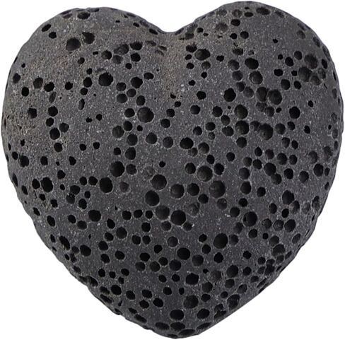Sunyik Lava Rock Gemstone Heart Puffy ، طبيعية لتمييز الحجر الجيب ، مجموعة النشر العطرية للزيت الأساسي ، 1 بوصة ، الأزرق ، حزمة 10 in Saudi Arabia
