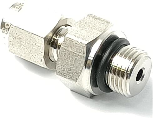 7/16-24unf 9/16-20unf ذكر إلى 1/8 "1/4" أنبوب OD Compression Union SUS316L أنبوب الفولاذ المقاوم للصدأ مناسب 3000 رطل (1L4 بوصة -7L16-20UNF) in Kuwait