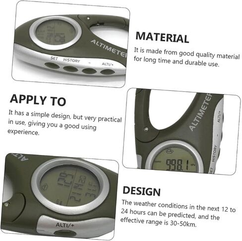مقياس الارتفاع المتسلق في تسلق الجبال مع Carabiner Barometer ومقياس حرارة لعشاق المشي لمسافات طويلة البسيطة in Kuwait