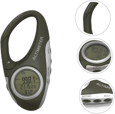 مقياس الارتفاع المتسلق في تسلق الجبال مع Carabiner Barometer ومقياس حرارة لعشاق المشي لمسافات طويلة البسيطة in Kuwait