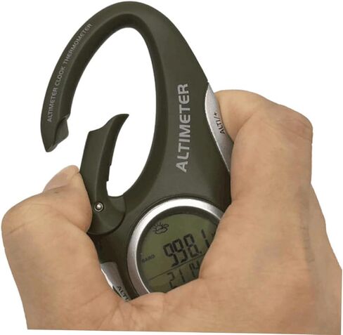 مقياس الارتفاع المتسلق في تسلق الجبال مع Carabiner Barometer ومقياس حرارة لعشاق المشي لمسافات طويلة البسيطة in Kuwait