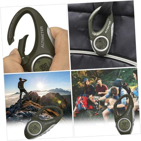مقياس الارتفاع المتسلق في تسلق الجبال مع Carabiner Barometer ومقياس حرارة لعشاق المشي لمسافات طويلة البسيطة in Kuwait