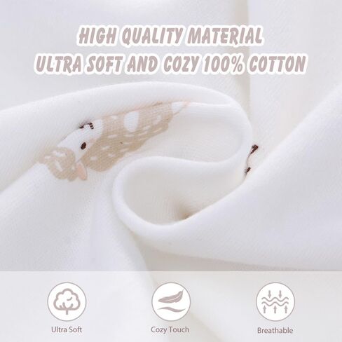 2PCS Baby Sleeping Bag, 100% Cotton Baby Wearable Blanket, Long Sleeve Sleep Sack for Infant Toddler 0-18Months in Saudi Arabia