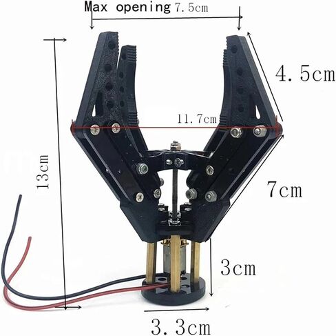 3D Printed 4 Fingers Robot Mechanical Arm Clamp Robot Gripper N20 Motor Clip Acrylic Robot Gripper for Drone Robot Claw DIY Kit in Kuwait