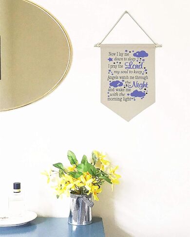 Faith Can Move Mountains - Arrow -Canvas Hanging Flag Banner Wall Sign Decor Gift for Baby Kids Girl Boy Nursery Teen Room Front Door in Kuwait