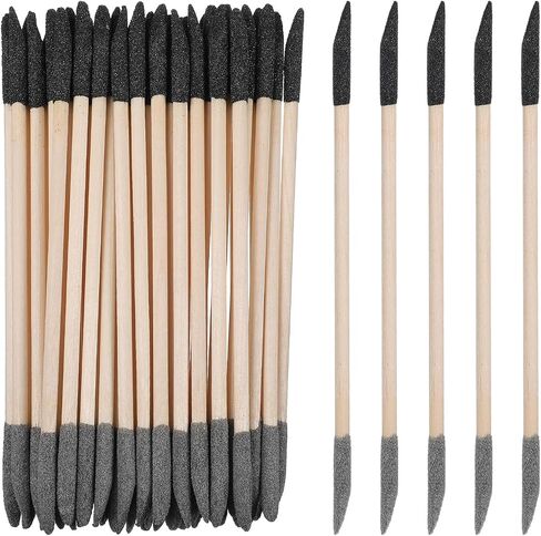 40Pcs Sanding Sticks Double End Matchsticks Sanding Twigs Sand Block Polishing Tool Suitable Tight Spaces Plastic Models Miniatures Wood Hobby Stuffers 5.4 X 0.2 Inch in Saudi Arabia