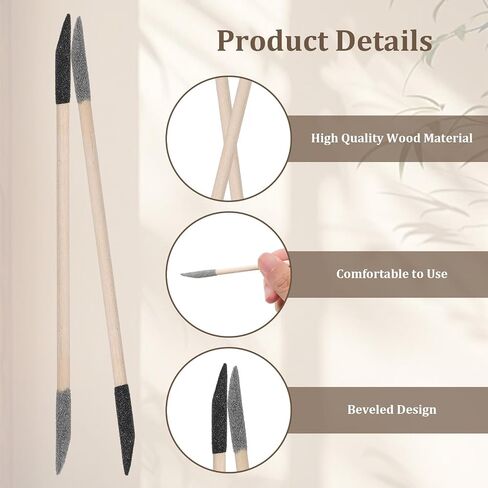 40Pcs Sanding Sticks Double End Matchsticks Sanding Twigs Sand Block Polishing Tool Suitable Tight Spaces Plastic Models Miniatures Wood Hobby Stuffers 5.4 X 0.2 Inch in Saudi Arabia