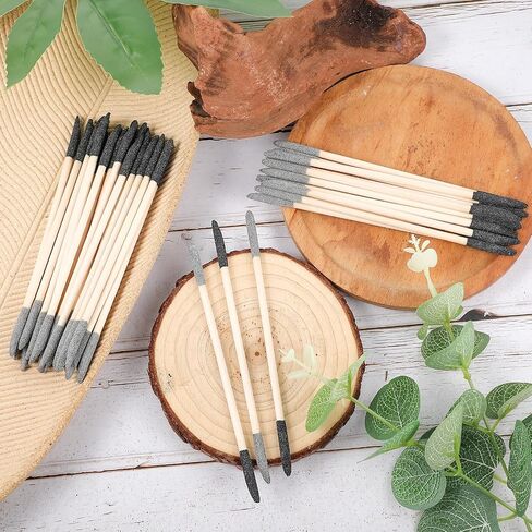 40Pcs Sanding Sticks Double End Matchsticks Sanding Twigs Sand Block Polishing Tool Suitable Tight Spaces Plastic Models Miniatures Wood Hobby Stuffers 5.4 X 0.2 Inch in Saudi Arabia