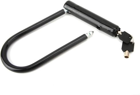 Zinc Alloy Bike U Lock, Black Bike Lock with 2 Keys and Hardened Shackle, Heavy Duty Anti Theft Bike Security Lock for Bikes, Scooters, Motorcycles, Outdoor Equipment in Saudi Arabia