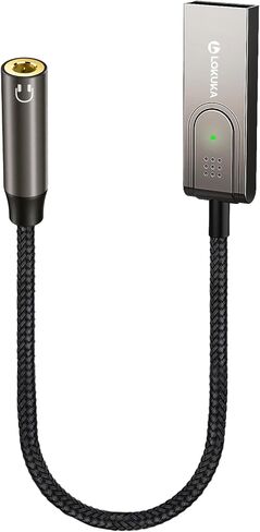 LOKUKA محول بلوتوث 5.1 إلى Aux للسيارة، USB إلى 3.5 مم مستقبل بلوتوث أنثى لإضافة بلوتوث إلى سماعات الرأس السلكية، والسيارة، ومكبر الصوت، ومكبر الصوت للمكالمات بدون استخدام اليدين، والملاحة الصوتية، والموسيقى in Kuwait