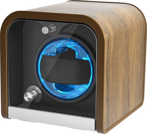 شاهد Watch Winder for Automatic Watches ، شاهد Winders 1/2/4/8 Slot لـ Rolex ، يستخدم Winder Box محركًا هادئًا للغاية ، وضع 4 دوران للدوران وضوء LED ، هدية للرجل in Kuwait