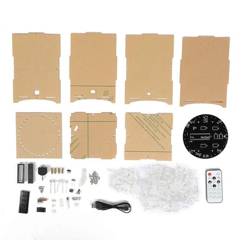 LED Music Spectrum DIY Kit 8x32 Dot 5V USB Electronic Assembly Project Kit with Remote Control in Saudi Arabia