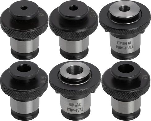 6 PC CME ANSI Quick Change Tap Collet Set ، يتضمن أحجام رقم 5 إلى 1/2 "، محرك أقراص إيجابي in Kuwait