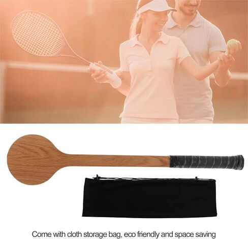 Tennis Pointer, Wooden Spoon Tennis Training Aid Wooden Tennis Spoon Sweet Spot Trainer with Storage Bag(Standard - 60cm) in Saudi Arabia