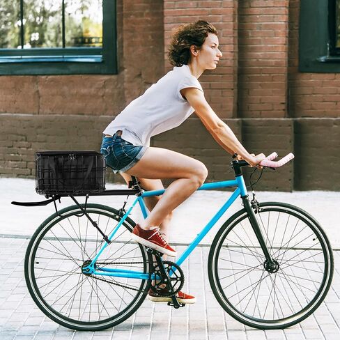 Aneco Rear Bike Rack with Folding Basket and Waterproof Bag Quick Release Bicycle Cargo Rack Universal Touring Carrier for Mountain Road Bike in Saudi Arabia