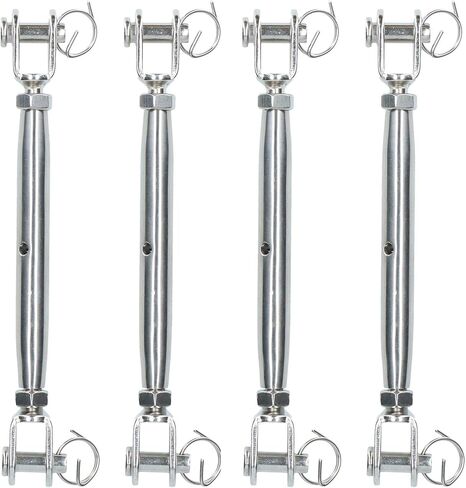 AB Tools Rigging Screw 8mm Jaw to Jaw Turnbuckle Straining Marine Stainless 4 Pack in Saudi Arabia