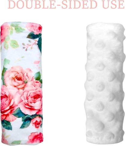 Carseat Strap Covers for Babies, Ultra Soft Double-Sided Use Shoulder Covers, 2 Pack Infant Seat Belt Covers for Car Seats/Strollers/High Chairs, for Baby Toddler Infant Boy Girl, Pink Checkered in Saudi Arabia