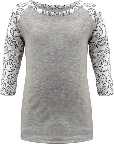 ILTEX Sports Adult & Kids Raglan Shirt Printed Sleeves Athletic Jersey Soccer Volleyball Basketball Football in Kuwait