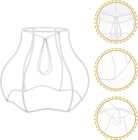 Lifkome DIY Iron Lampshade Frame - غطاء مصباح الطراز عتيقًا دعم طاولة المكتب وثريا سهلة التثبيت مثالية للمقهى المنزلي والديكور المكتبي in Saudi Arabia