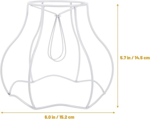 Lifkome DIY Iron Lampshade Frame - غطاء مصباح الطراز عتيقًا دعم طاولة المكتب وثريا سهلة التثبيت مثالية للمقهى المنزلي والديكور المكتبي in Saudi Arabia