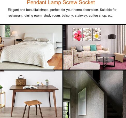 2pcs E26/E27 Vintage Industrial Close to Ceiling Wall Light Holder Base Pendant Bulb Lamp Screw Socket for Bedroom Kitchen Living Dining Room in Saudi Arabia