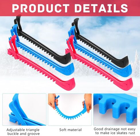 Ice Skate Guards Hockey Skate Guards Ice Skate Blade Covers Ice Skating Accessories for Youth Adults in Saudi Arabia