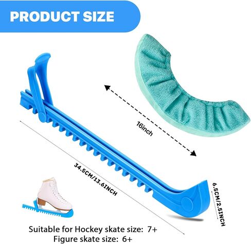 Ice Skate Guards Hockey Skate Guards Ice Skate Blade Covers Ice Skating Accessories for Youth Adults in Saudi Arabia