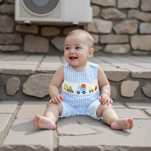 Newborn Baby Boy Girl Clothes Stripes Sleeveless Romper Infant Embroidery Bodysuit Cute Summer Spring Outfit in Saudi Arabia
