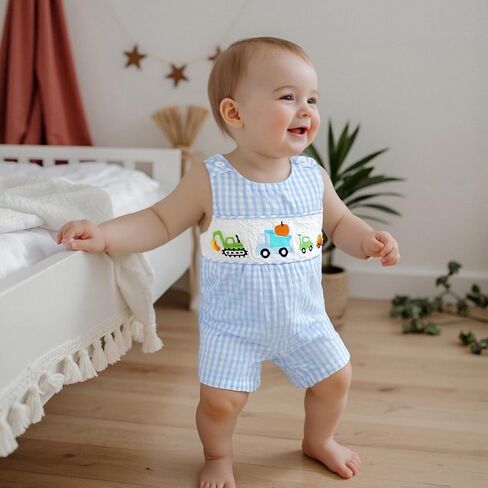 Newborn Baby Boy Girl Clothes Stripes Sleeveless Romper Infant Embroidery Bodysuit Cute Summer Spring Outfit in Saudi Arabia