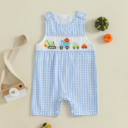 Newborn Baby Boy Girl Clothes Stripes Sleeveless Romper Infant Embroidery Bodysuit Cute Summer Spring Outfit in Saudi Arabia