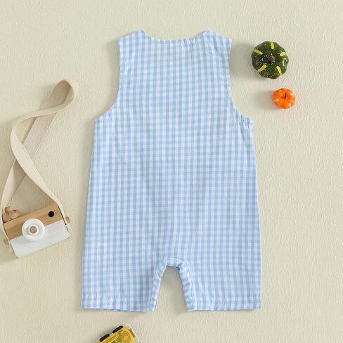 Newborn Baby Boy Girl Clothes Stripes Sleeveless Romper Infant Embroidery Bodysuit Cute Summer Spring Outfit in Saudi Arabia
