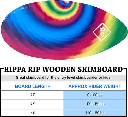 RIP Wooden Skimboard for Surfing – Beach Skim | Beginner to Intermediate Board | Ideal for All Skill Levels | Perfect for Kids & Adults | Lightweight | 35", 37" or 41" in Kuwait