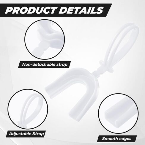 Dunzy 10 Pcs Strapped Mouth Guard Sports Moldable Strap Mouth Guard Football Mouthguard Adult Youth Mouthpiece Protector for Basketball Hockey Wrestling in Saudi Arabia