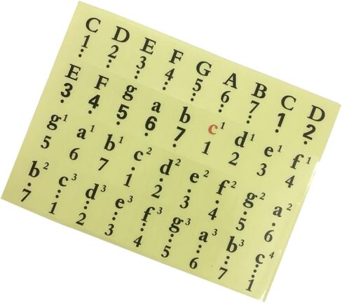 BESTonZON 1pcs Piano Key Stickers Notation Labels for Keys Easy to Install Removable Stickers for Beginners Black Music Note Guide in Kuwait
