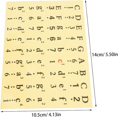 BESTonZON 1pcs Piano Key Stickers Notation Labels for Keys Easy to Install Removable Stickers for Beginners Black Music Note Guide in Kuwait