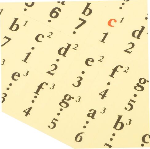 BESTonZON 1pcs Piano Key Stickers Notation Labels for Keys Easy to Install Removable Stickers for Beginners Black Music Note Guide in Kuwait