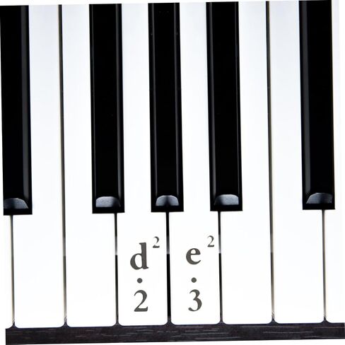 BESTonZON 1pcs Piano Key Stickers Notation Labels for Keys Easy to Install Removable Stickers for Beginners Black Music Note Guide in Kuwait