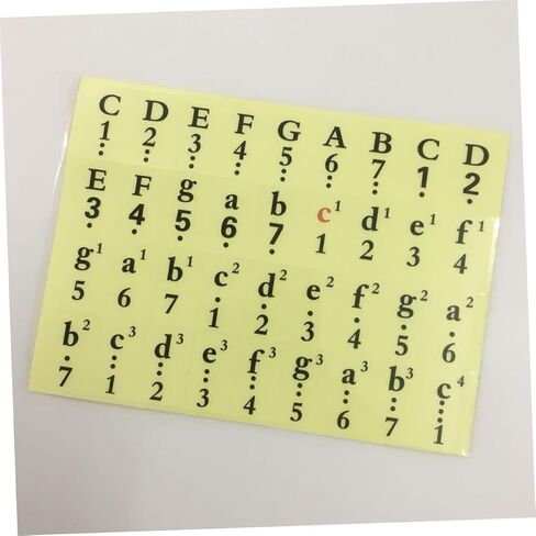 Bestonzon 1PCS Piano Key Stickers ملصقات تدوين للمفاتيح سهلة تثبيت ملصقات قابلة للإزالة للمبتدئين دليل ملاحظة الموسيقى السوداء in Kuwait