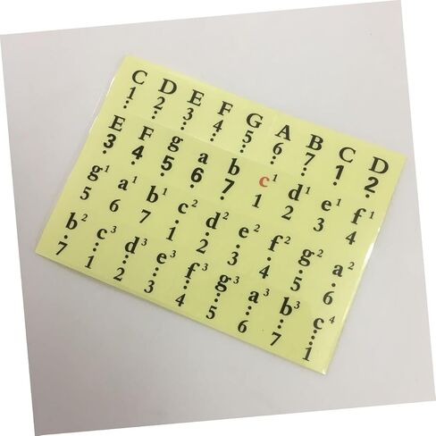 Bestonzon 1PCS Piano Key Stickers ملصقات تدوين للمفاتيح سهلة تثبيت ملصقات قابلة للإزالة للمبتدئين دليل ملاحظة الموسيقى السوداء in Kuwait