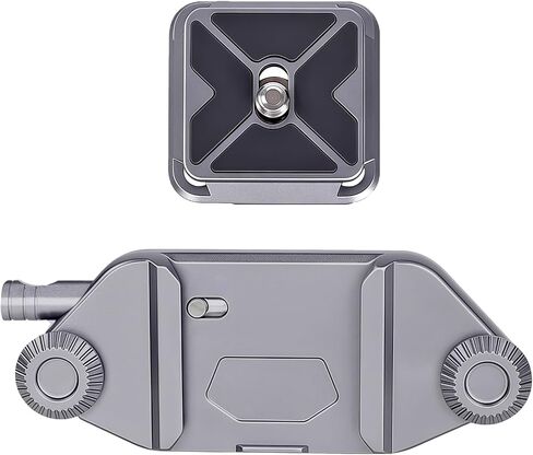 Premium Camera Clip Backpack Clip with Quick Release Plate, Aluminum Camera Clip Backpack Strap Camera Mount Holder with QR Clamp System for Canon, Sony, Nikon, Fuji, DSLR, Action Camera (Black) in Saudi Arabia