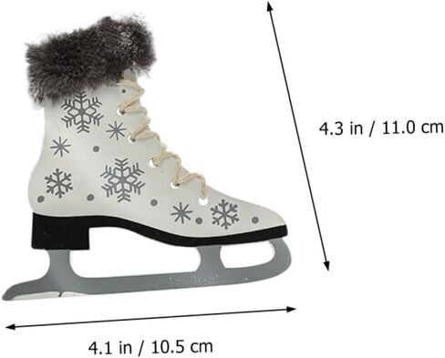 2pcs Skate Pendant Decorations for Christmas Tree Cute Ice Skate Ornaments for Holiday Parties Lightweight Heart-Shaped Adornments for Festive Decor in Saudi Arabia