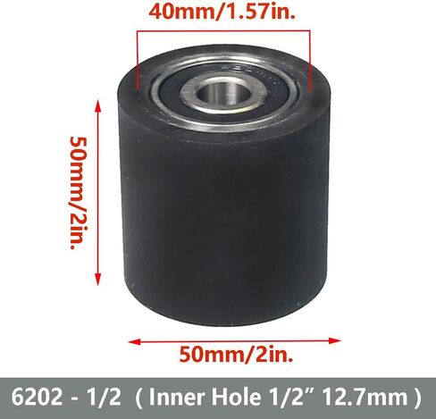 2"-14" x 2" Solid Rubber Contact Wheel with 6202-1/2 Bearings Work with Sanding Bands for Metal Kinfe Wood Grinding Polishing (2 x 2 inch, Common 65A) in Saudi Arabia