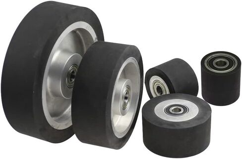 2"-14" x 2" Solid Rubber Contact Wheel with 6202-1/2 Bearings Work with Sanding Bands for Metal Kinfe Wood Grinding Polishing (2 x 2 inch, Common 65A) in Saudi Arabia