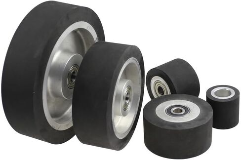 2"-14" x 2" Solid Rubber Contact Wheel with 6202-1/2 Bearings Work with Sanding Bands for Metal Kinfe Wood Grinding Polishing (2 x 2 inch, Common 65A) in Saudi Arabia
