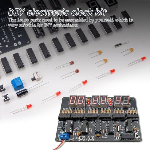 Zorza 1set 6 أرقام DIY مجموعة الساعة الإلكترونية DC 4.5V-5.5V لوحة الدوائر لعلم الممارسات لحام التعلم لصياغة الهواة الالكترونيات الخاصة بك على مدار الساعة الخاصة بك in Saudi Arabia