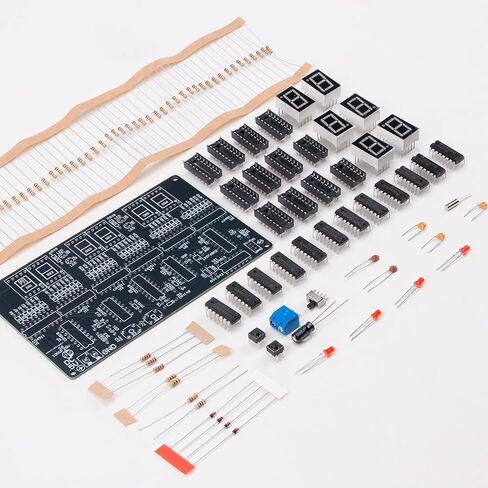 Zorza 1set 6 أرقام DIY مجموعة الساعة الإلكترونية DC 4.5V-5.5V لوحة الدوائر لعلم الممارسات لحام التعلم لصياغة الهواة الالكترونيات الخاصة بك على مدار الساعة الخاصة بك in Saudi Arabia