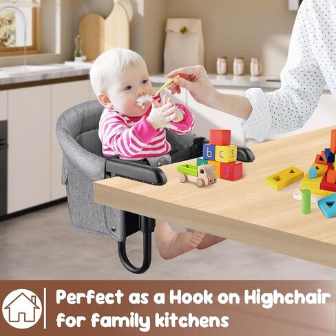Hook-On High Chair for Babies Toddlers (6-36 Months),Portable High Chair for Chairs at Table, Attach to Fast Table Chairs,Foldable Storage Feeding Seat for Home and Travel,Bumbo Seat Clip On HighChair in Saudi Arabia