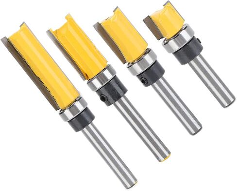 4pcs قاطع الطحن عالية الصلابة 1/4 مقبض أدوات قطع الصدمات القاطع الخشبية لقطع الخشب الدقيق in Saudi Arabia