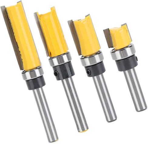 4pcs قاطع الطحن عالية الصلابة 1/4 مقبض أدوات قطع الصدمات القاطع الخشبية لقطع الخشب الدقيق in Saudi Arabia